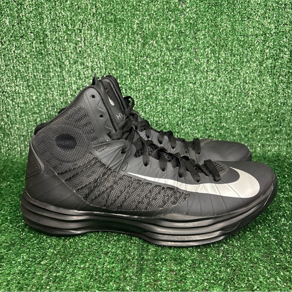 Nike Hyperdunk 2012 High Top Basketball Shoes Triple Black Size 11.5 - Picture 1 of 12